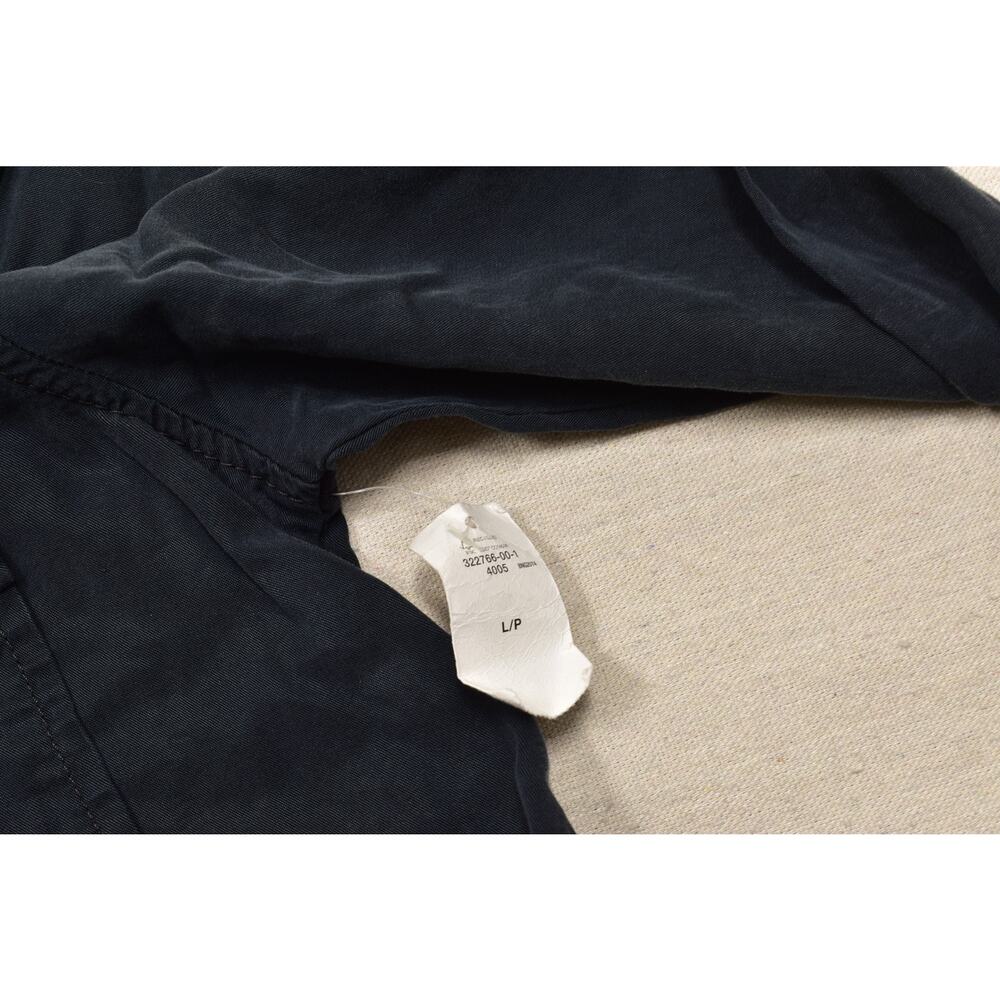 Gap 1969 Navy Black Lyocell Utility Button Down Shirt Top Blouse L Petite - Picture 6 of 8